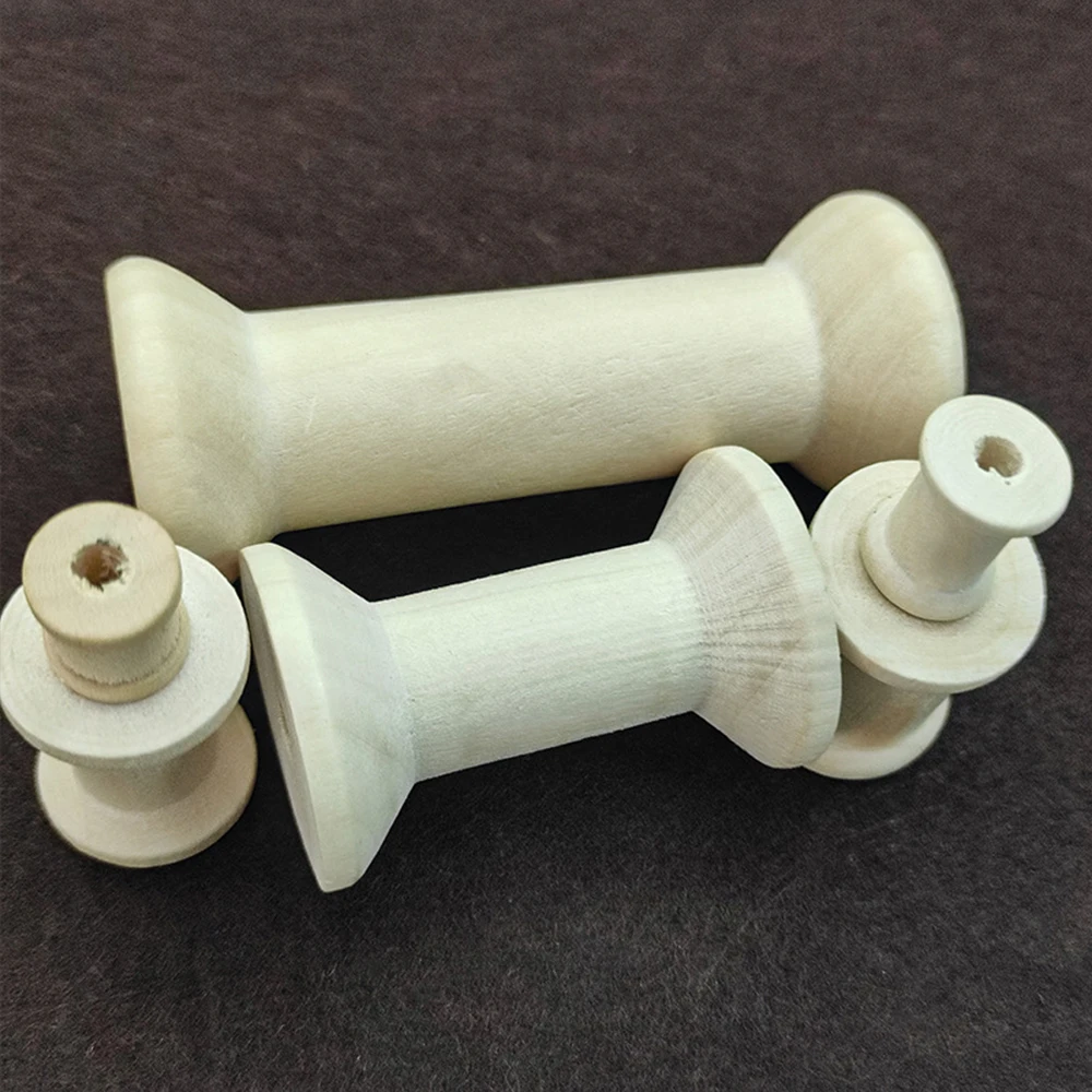 10/5Pcs Mini Wooden Bobbins Em - Organza Ribbon Spool ulasan dan harga