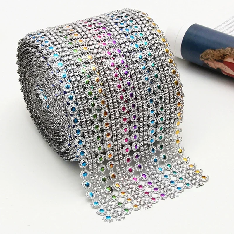 1 Yard 16row Crystal Diamond M - Hotfix Rhinestone Sheet ulasan dan harga