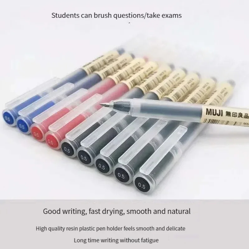 6/8Pcs/Set MUJIs Gel Pen Black - Muji Stationery Gel Pen ulasan dan harga