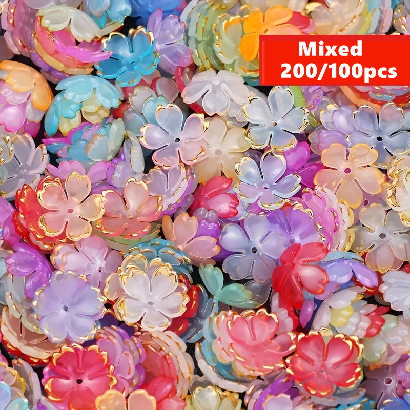 200/100pcs 15mm Colorful Acryl - Embroidery Embellishments ulasan dan harga