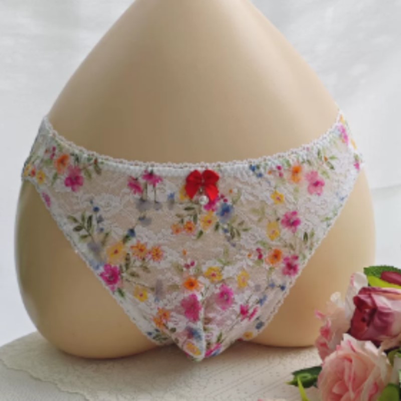 Sheer Sexy Man's Lace Panties  - Embroidery Embellishments ulasan dan harga
