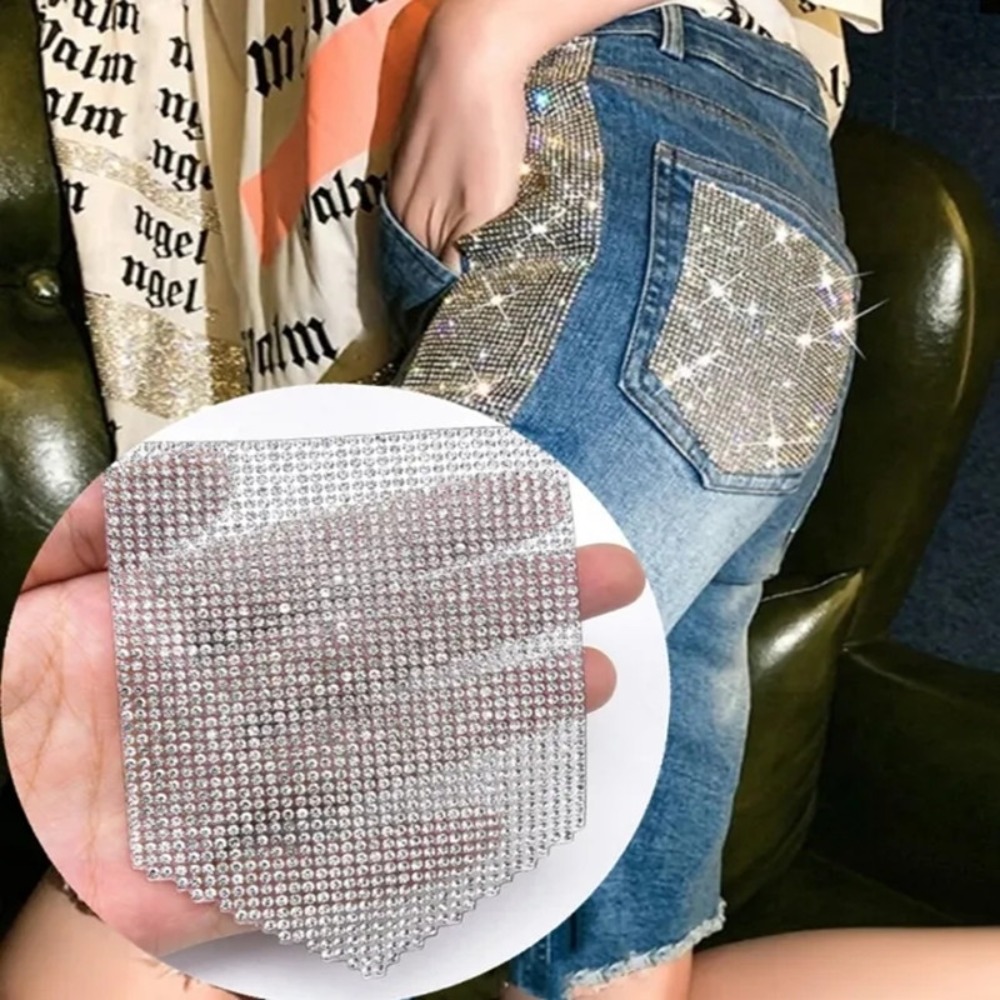 Luxury Rhinestone Patches Jean - Hotfix Rhinestone Sheet ulasan dan harga