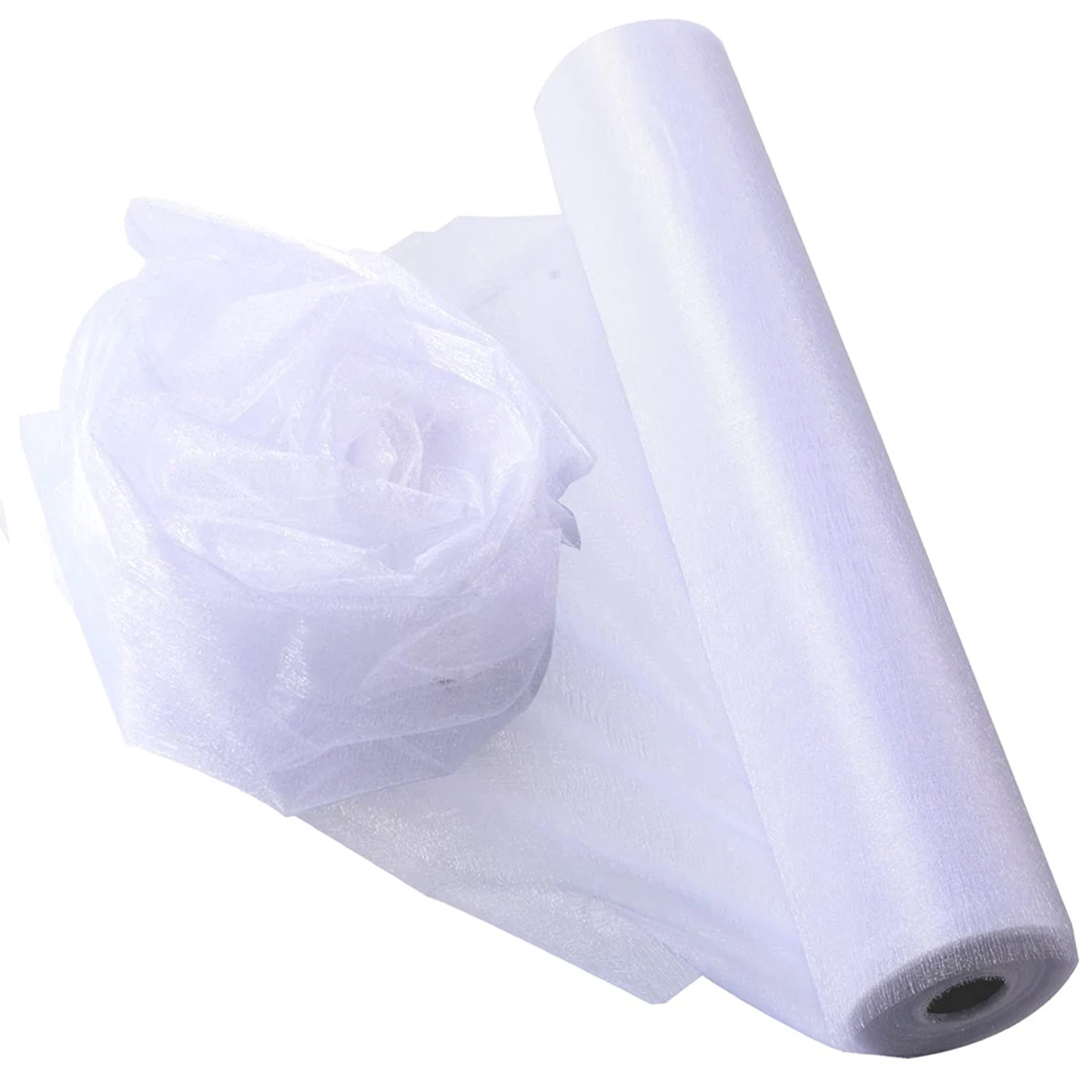 Crystal Organza Fabric Tulle - - Organza Ribbon Spool ulasan dan harga
