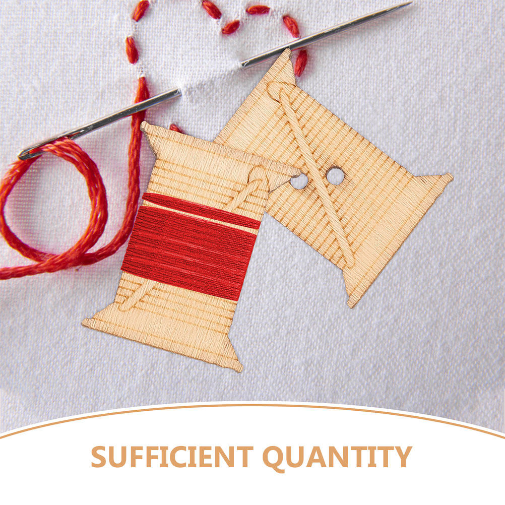 100Pcs Wooden Embroidery Floss - Embroidery Embellishments ulasan dan harga