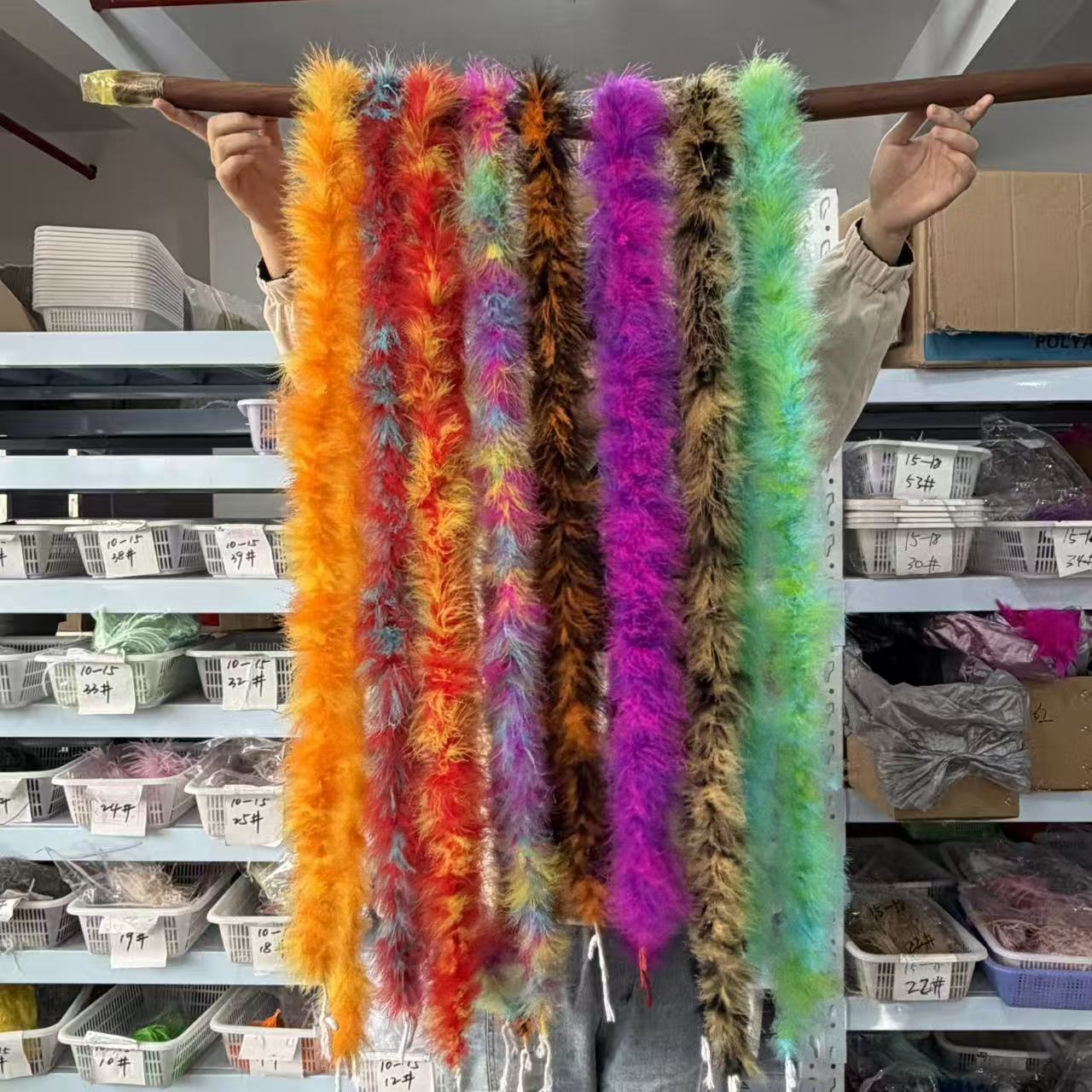 Multicolored 2Meters Marabou F - Feather Trim Marabou ulasan dan harga