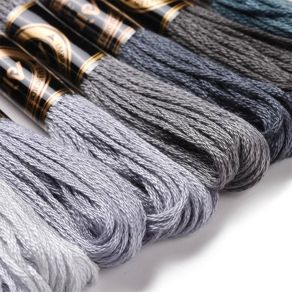 8 Skeins 70 Yards Grey Friends - Embroidery Embellishments ulasan dan harga