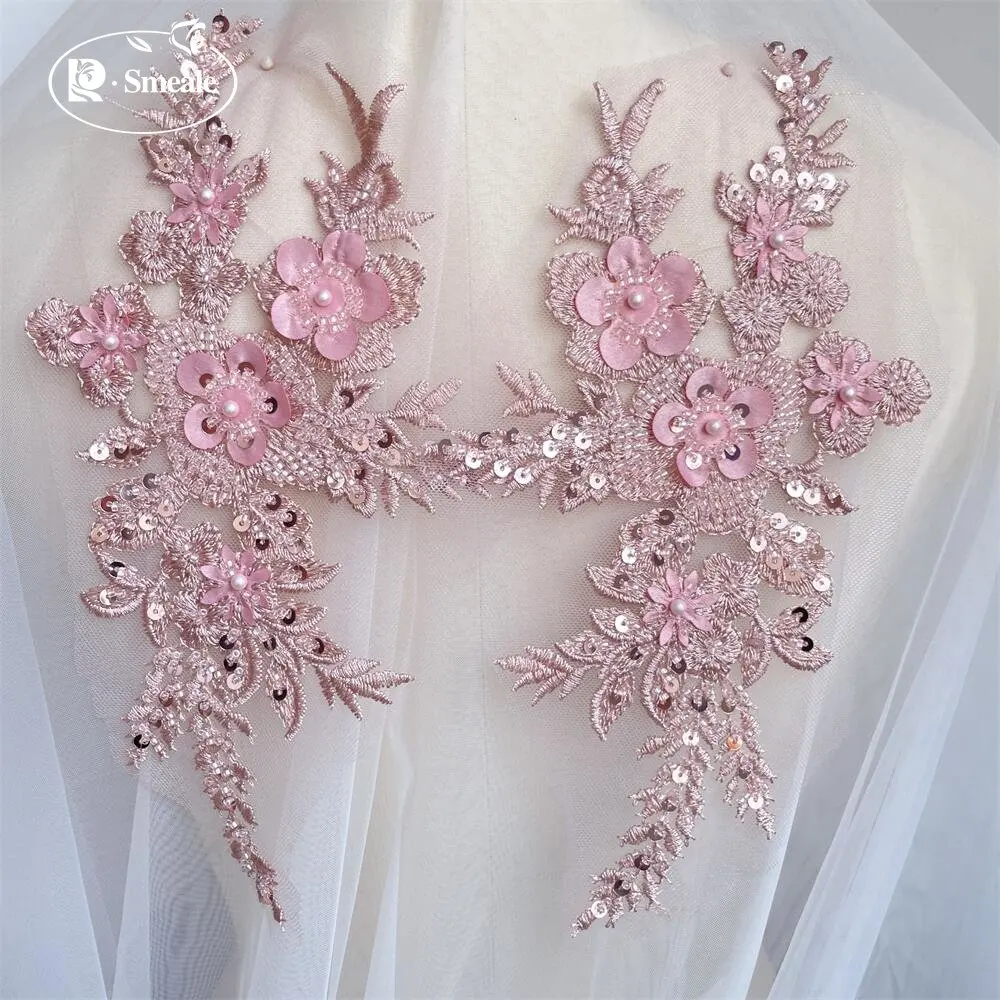 2PCS/1Pair New 12 Colors Sequi - Applique Patch Flower ulasan dan harga