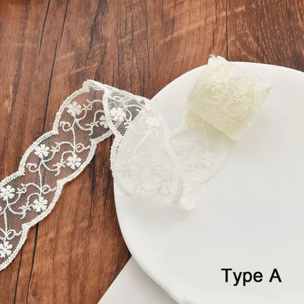 5 Yards Pure Cotton Sewing Tri - Lace Ribbon Trim ulasan dan harga
