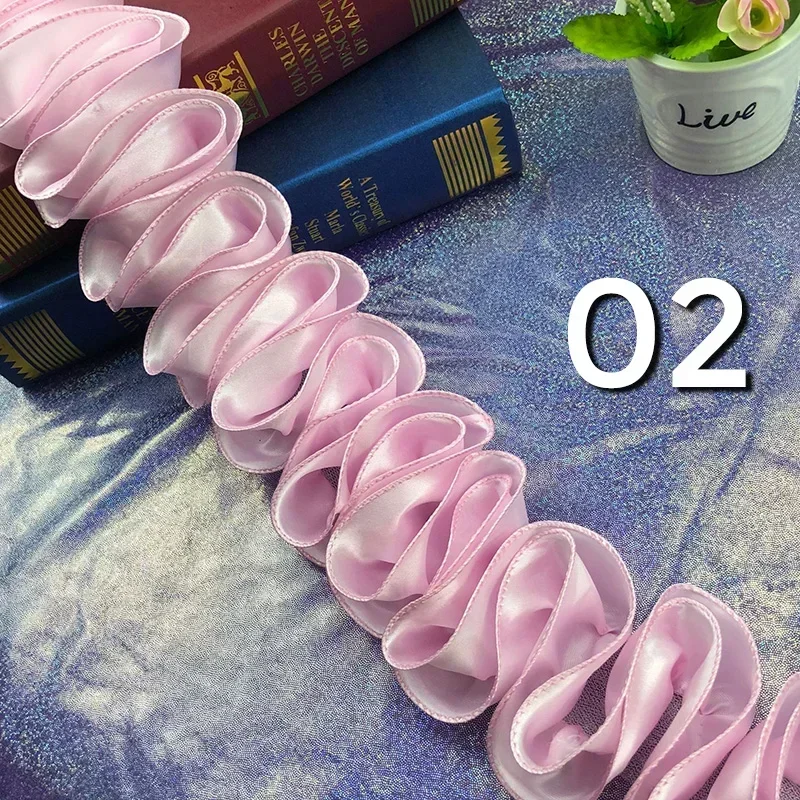 5Yards Pleated Ruffled Trim Sh - Lace Ribbon Trim ulasan dan harga